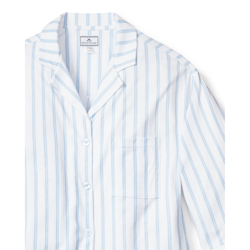 OLIVIA PERIWINKLE STRIPE WIDE LEG PJ