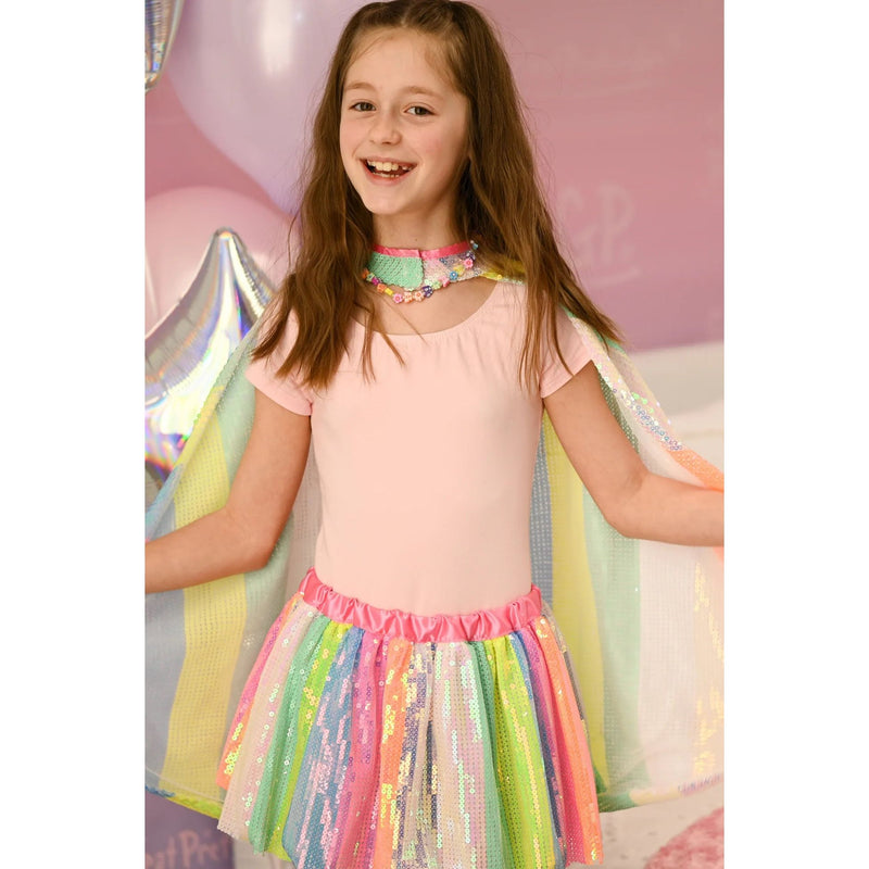 STRIPY SEQUINS SKIRT