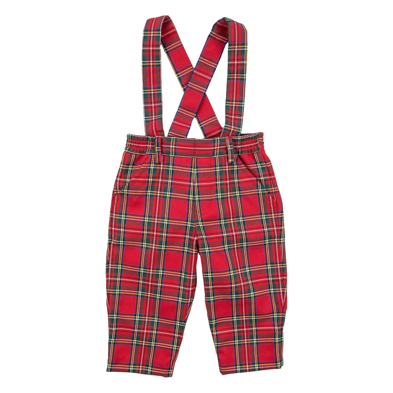 PLAID PANT WITH REMOVABLE SUSPENDERS