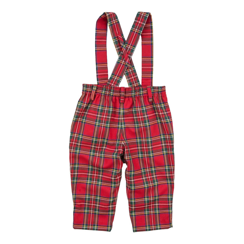 PLAID PANT WITH REMOVABLE SUSPENDERS