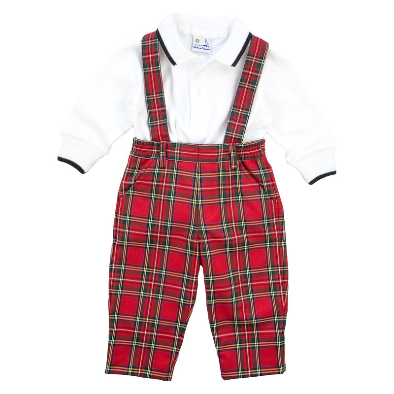 PLAID PANT WITH REMOVABLE SUSPENDERS