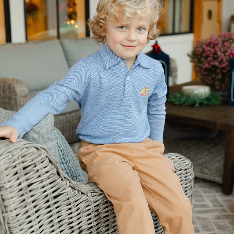 ROYAL STRIPE POLO WITH TURKEY