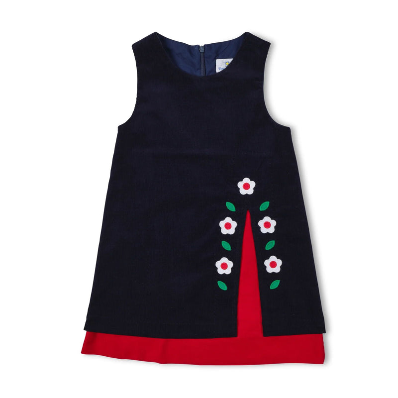 CORD JUMPER WITH FLOWERS