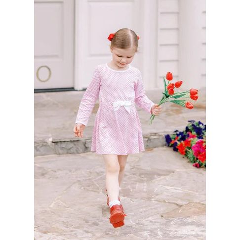 RED DOT WAIST DRESS