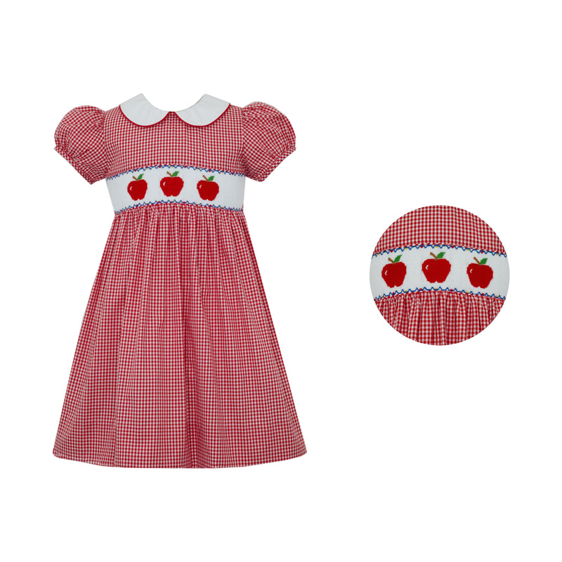 APPLE GIRL GINGHAM DRESS