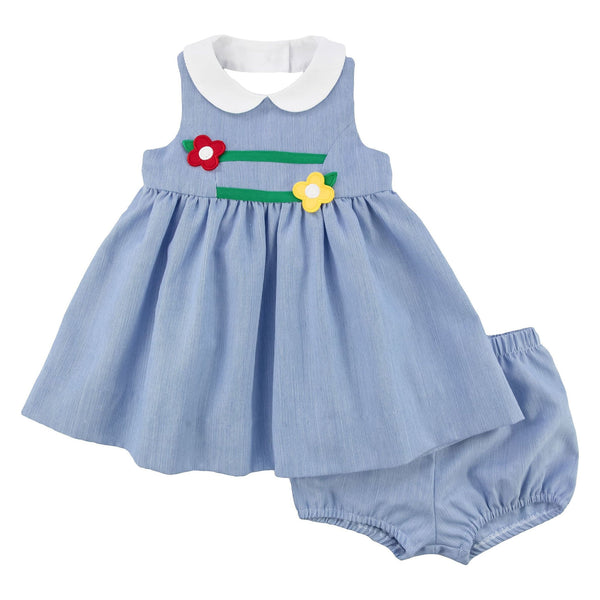 JR CORD DRESS WITH BLOOMERS & FLOWERS