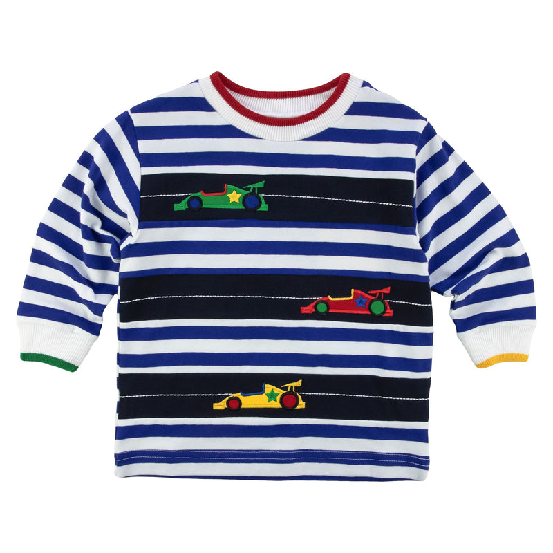 STRIPE SHIRT WITH RACECARS