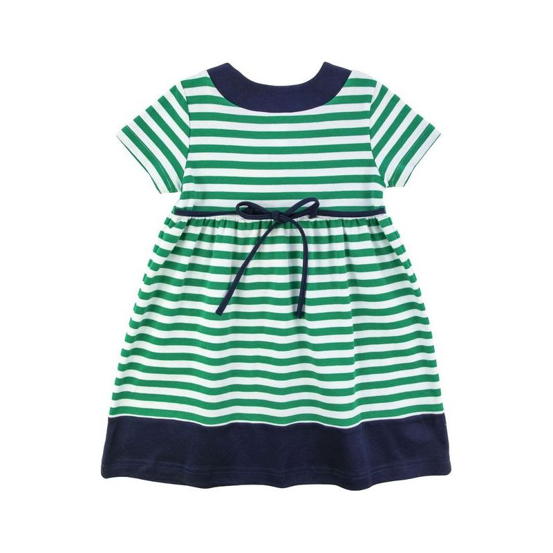 STRIPE KNIT DRESS WITH APPLES