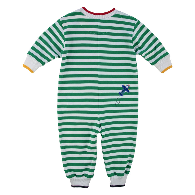 STRIPE KNIT LONGALL WITH AIRPLANES