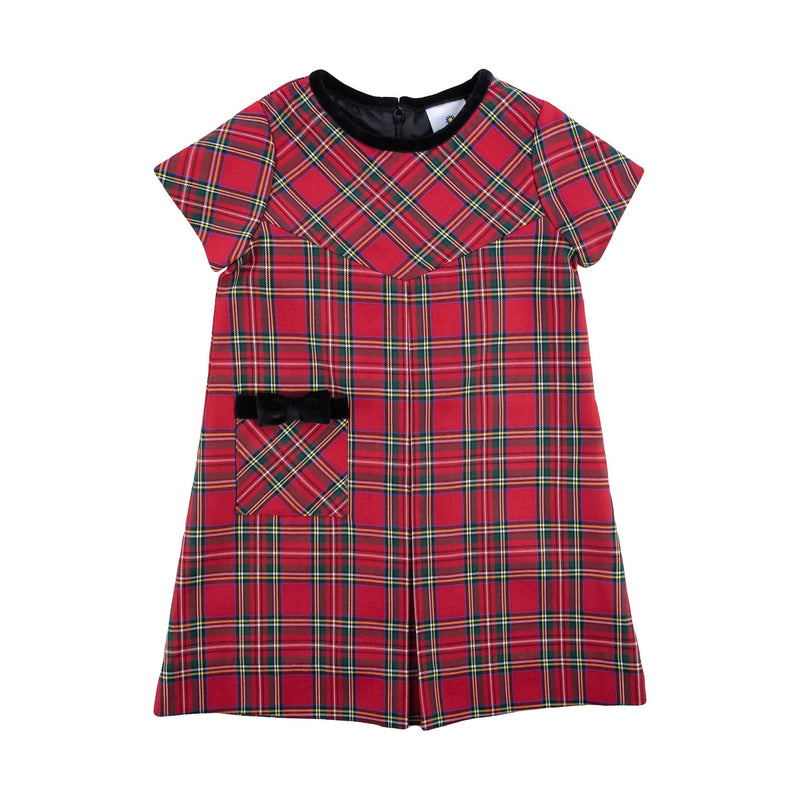 TARTAN PLAID DRESS WITH POCKET