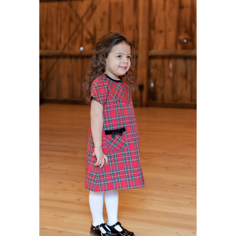 TARTAN PLAID DRESS WITH POCKET