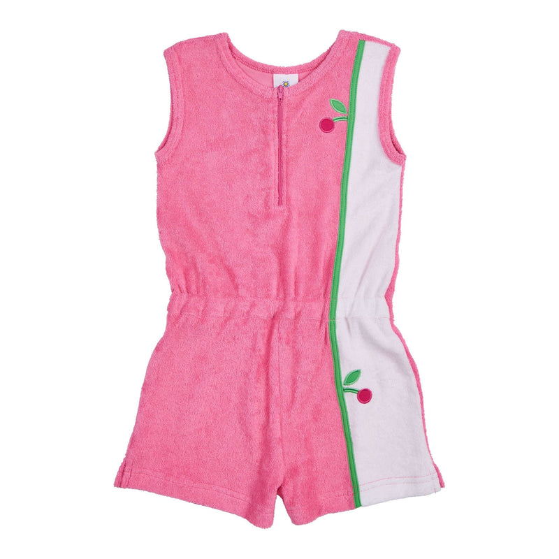 TERRY ROMPER WITH CHERRIES