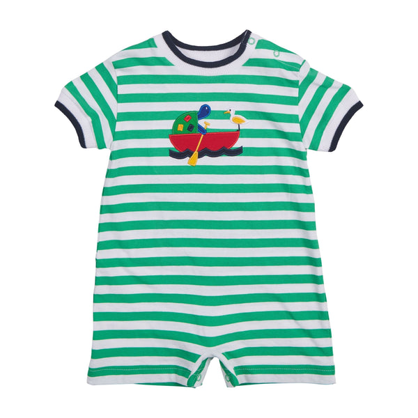 STRIPE SHORTALL WITH TURTLE/BOAT