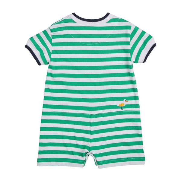 STRIPE SHORTALL WITH TURTLE/BOAT