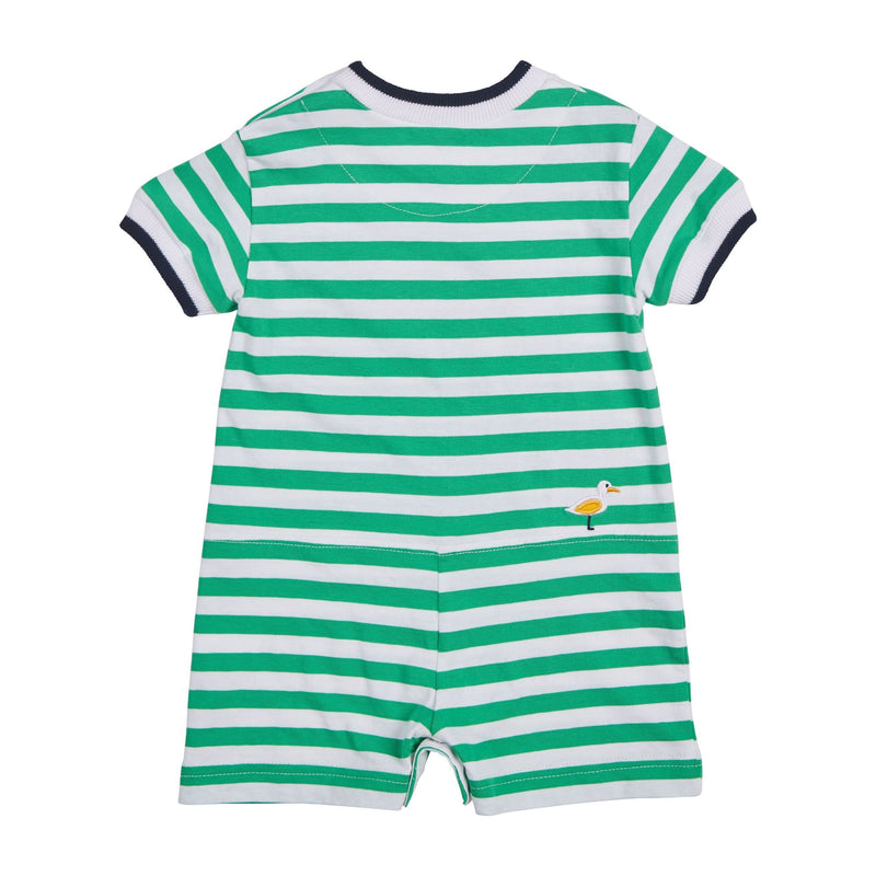 STRIPE SHORTALL WITH TURTLE/BOAT