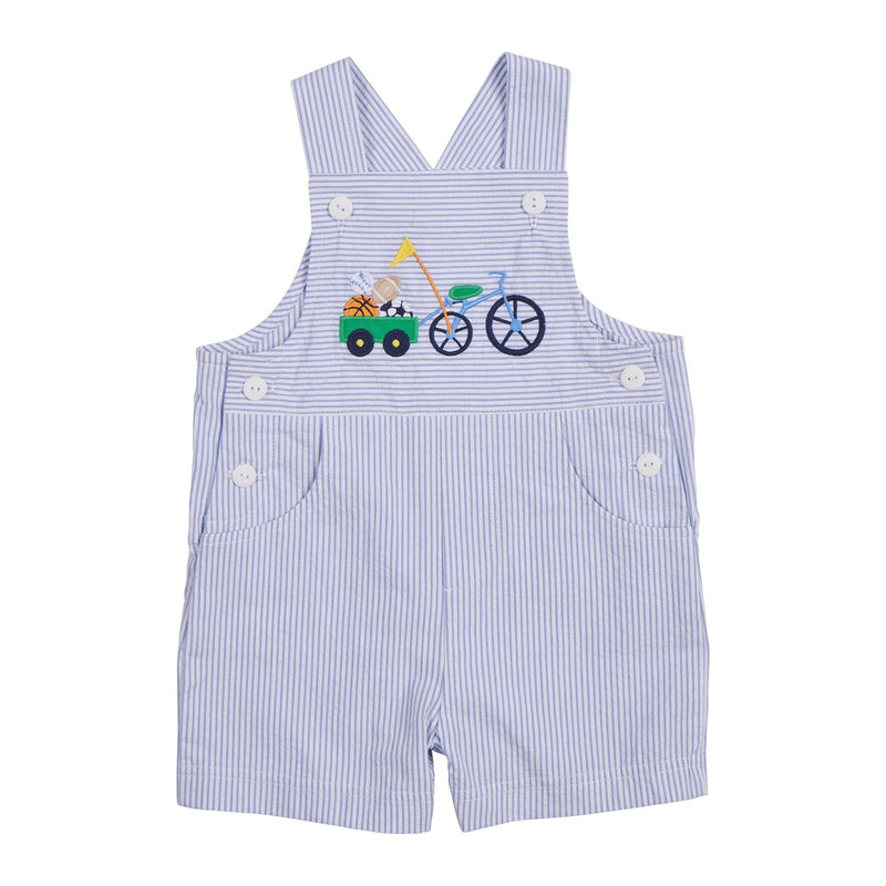 SEERSUCKER SHORTALL WITH BIKE