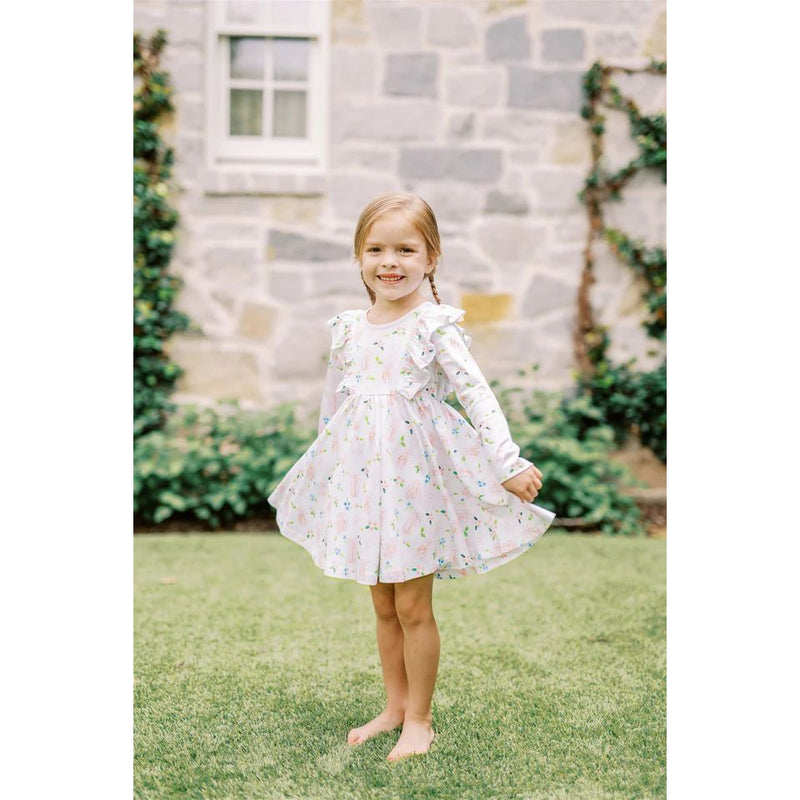 EN POINT LONG SLEEVE TWIRL DRESS