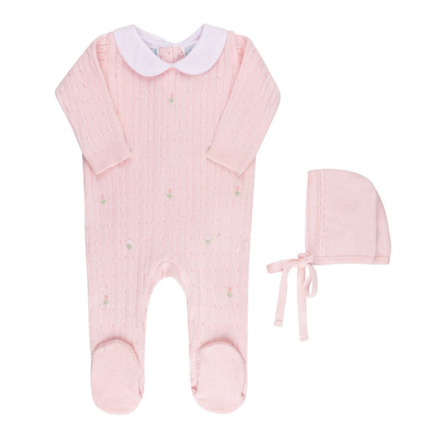 PETER PAN CABLE ROMPER WITH HAT