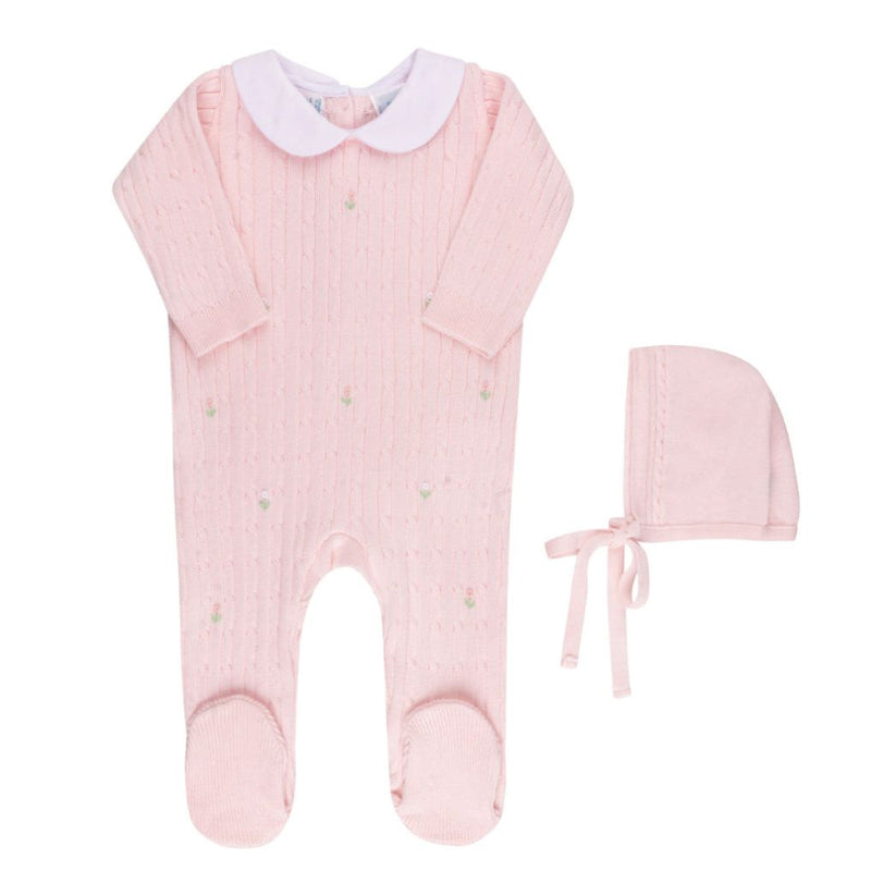 PETER PAN CABLE ROMPER WITH HAT