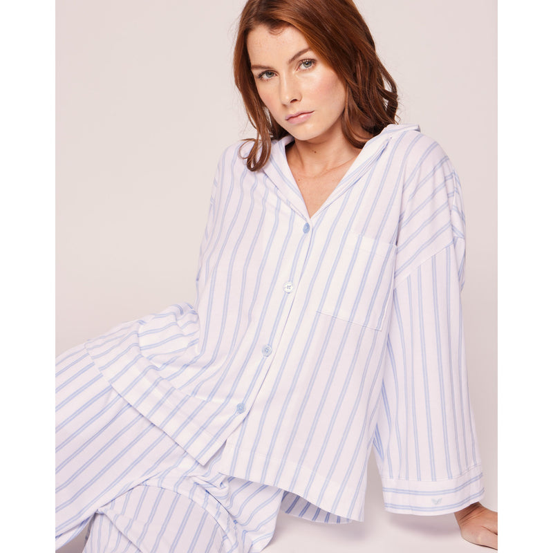 OLIVIA PERIWINKLE STRIPE WIDE LEG PJ