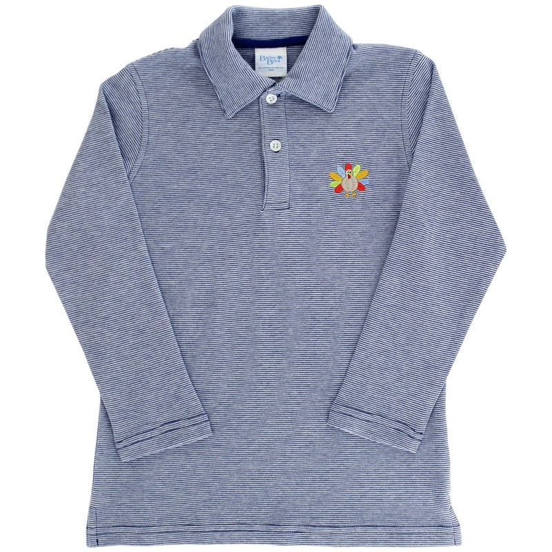 ROYAL STRIPE POLO WITH TURKEY
