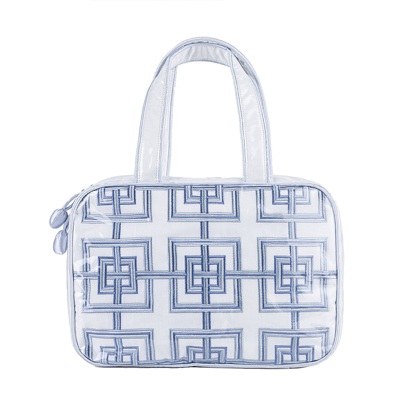 GEOMETRIC HANGING COSMETIC BAG