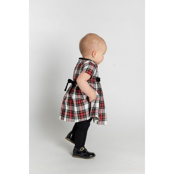 PLAID DRESS WITH BOWS -sizes 12M-24M