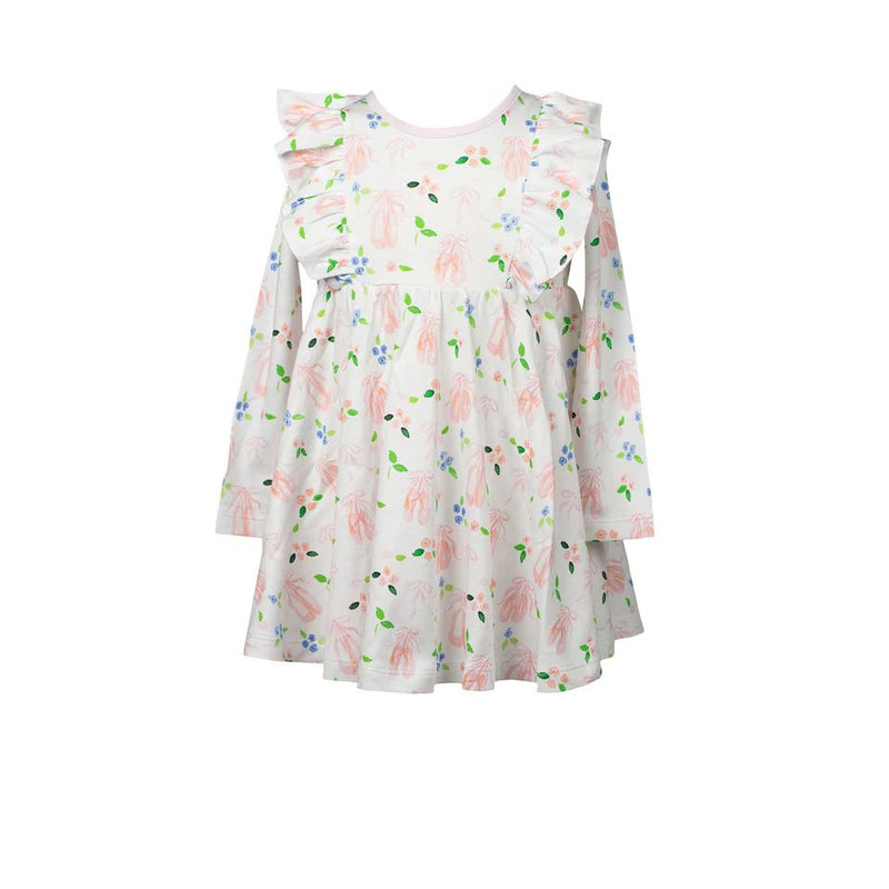 EN POINT LONG SLEEVE TWIRL DRESS