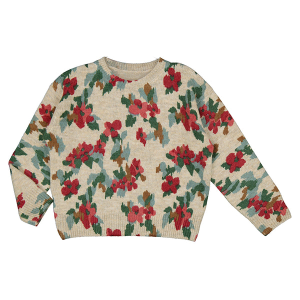 FLOWER PRINT SWEATER