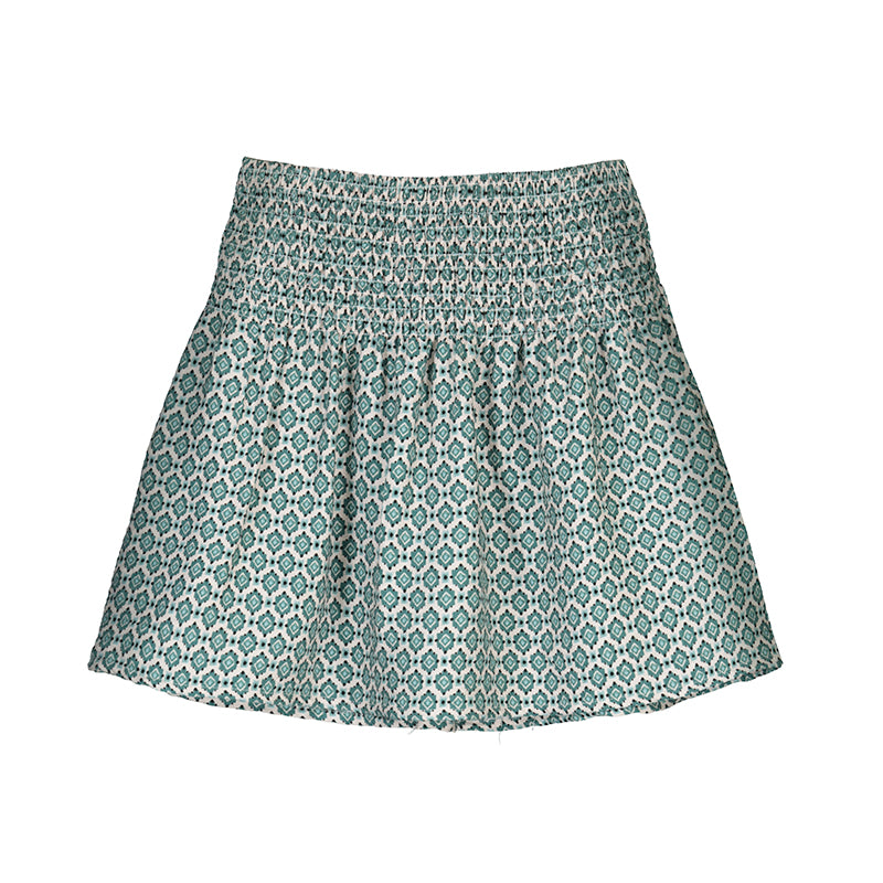 PRINTED GREEN SKIRT