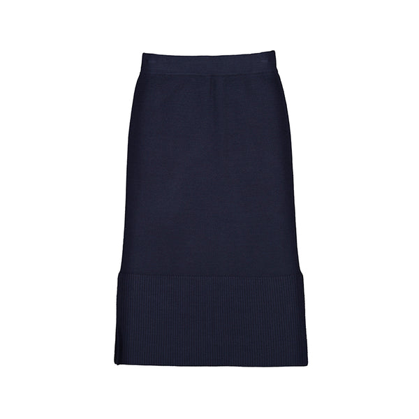NAVY MIDI SKIRT
