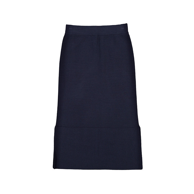 NAVY MIDI SKIRT