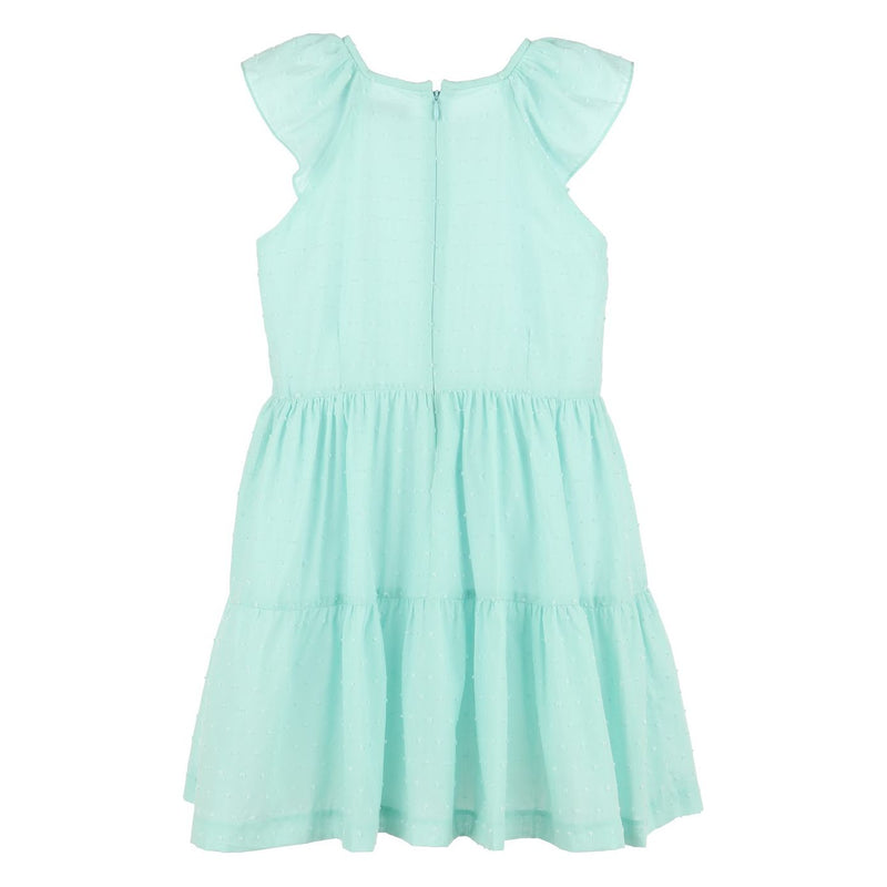 DOTTED TIERED DRESS MINT