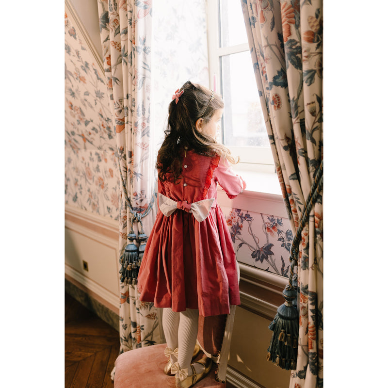 ANGELE CORDUROY SMOCKED DRESS