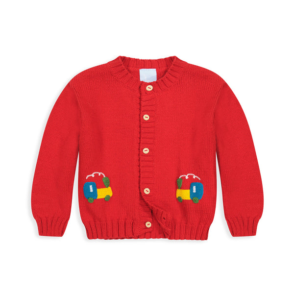 APPLIQUE TRAIN CARDIGAN