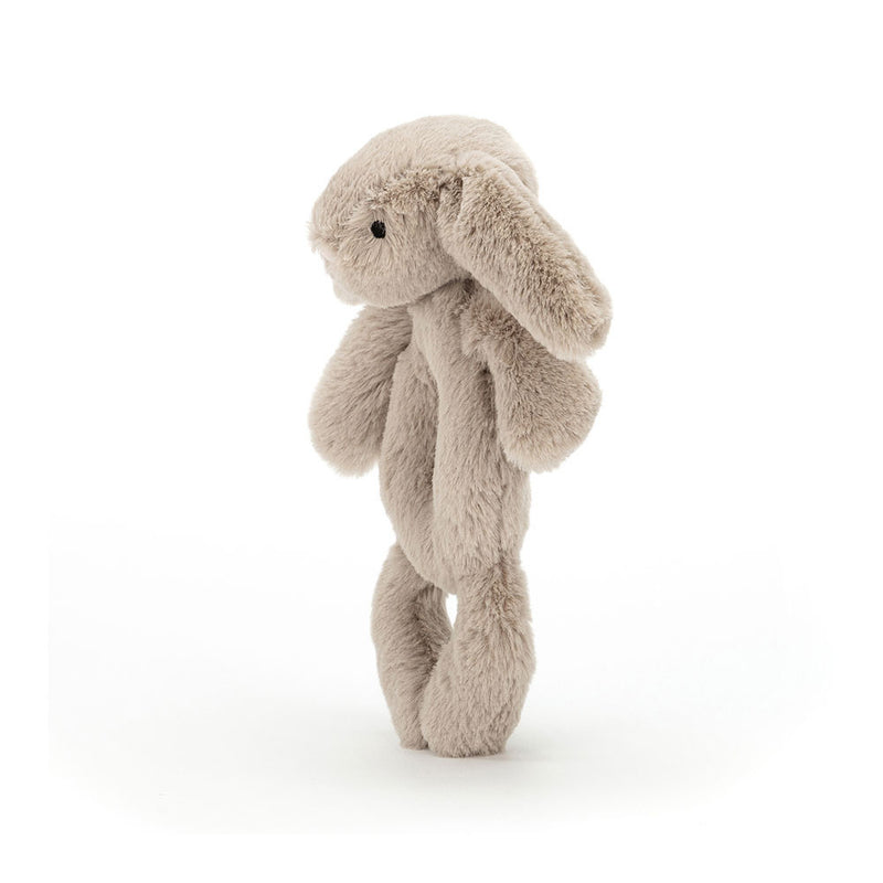 BASHFUL BUNNY RING RATTLE BEIGE