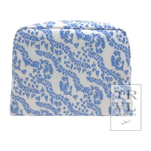 LUXE WASH HEART BAG MEDIUM - AVAILABLE IN RED, GREEN OR BLUE