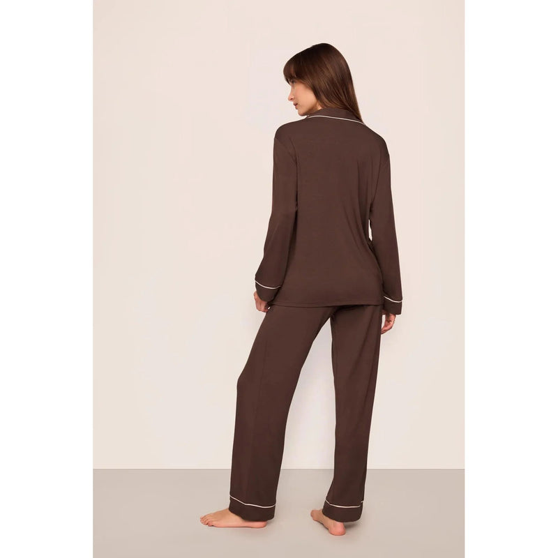 GISELE LONG PJ CHOCOLATE/IVORY
