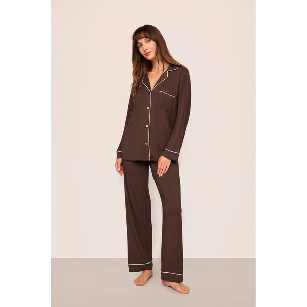 GISELE LONG PJ CHOCOLATE/IVORY