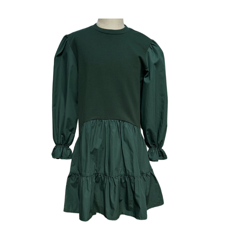 CECE DRESS - HUNTER GREEN