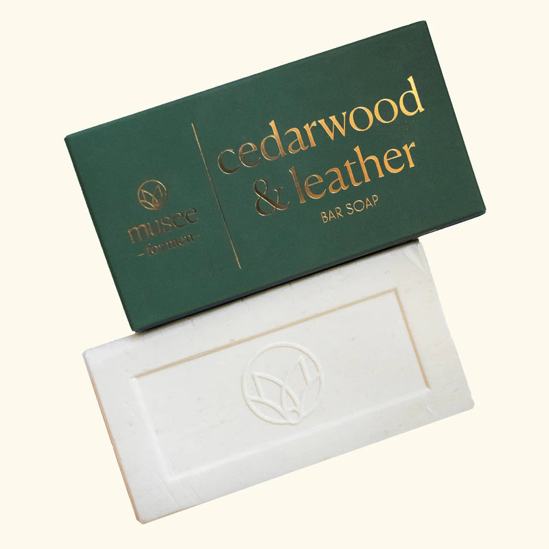 CEDARWOOD AND LEATHER SOAP