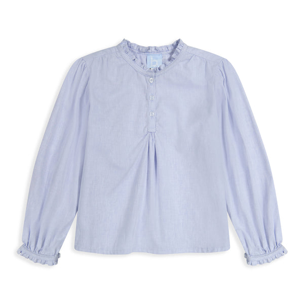 BLUE CHAMBRAY MORGAN BLOUSE