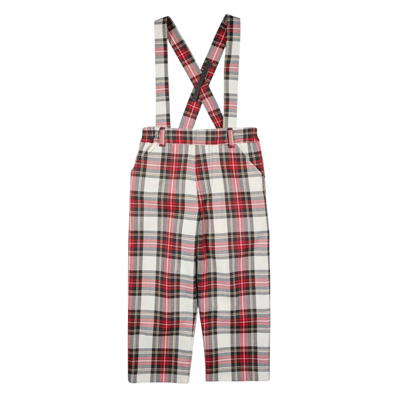 PLAID PANTS REMOVABLE SUSPENDERS