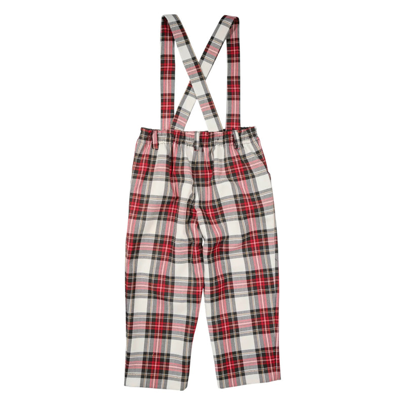 PLAID PANTS REMOVABLE SUSPENDERS