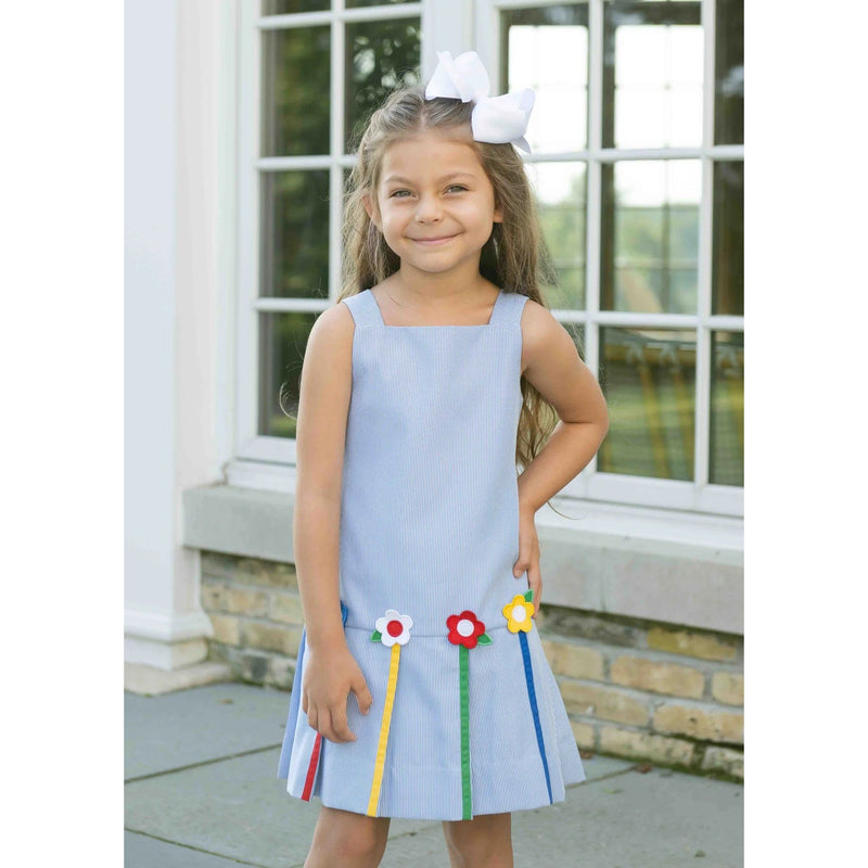 JUNIOR CORD DRESS WITH FLOWERS