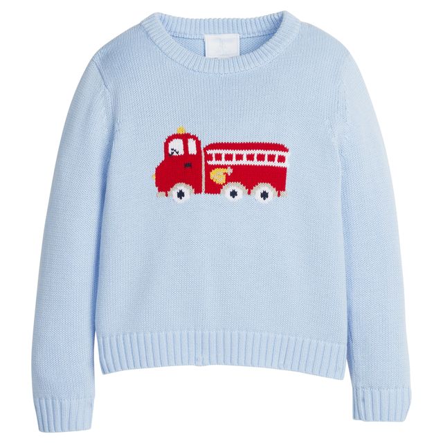 FIRETRUCK INTARSIA SWEATER