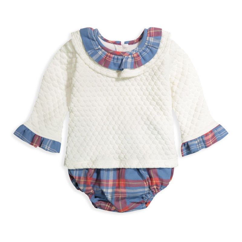 GEORGIA BLOOMER SET IVORY/PLAID