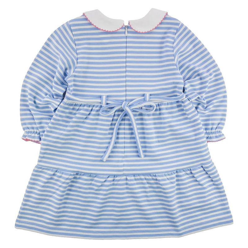 STRIPE DRESS WITH HEARTS & FLOWERS