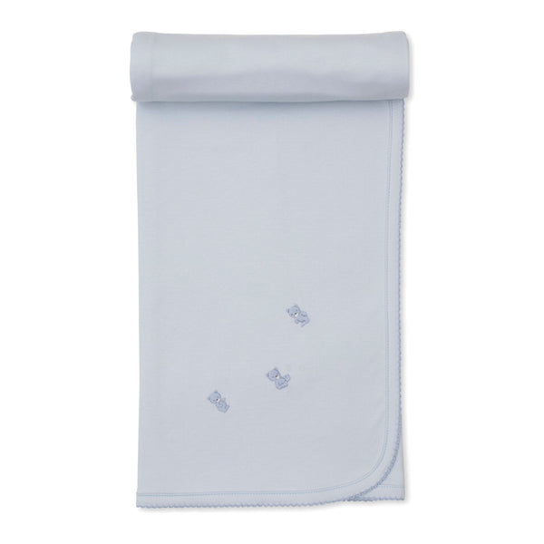 TEDDY BEAR TIME EMBROIDERED BLANKET