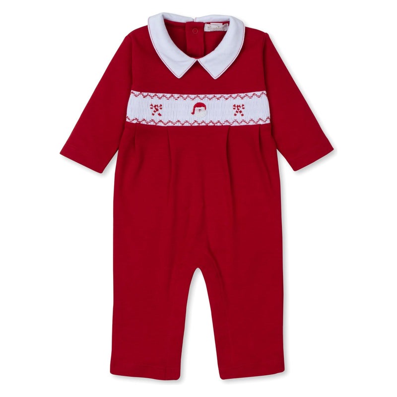 HOLIDAY PLAYSUIT WITH HAND SMOCKING